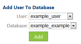 Add user to a database