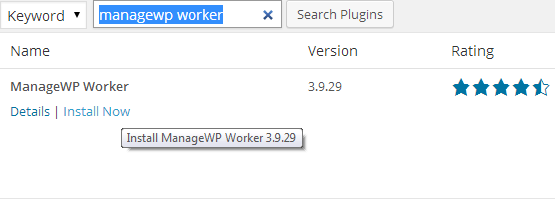 Installing ManageWP Worker