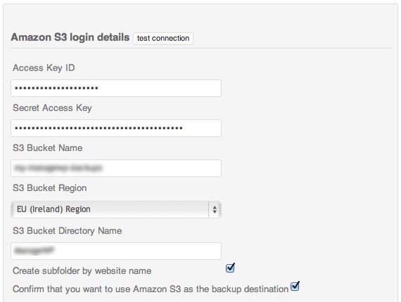 Amazon S3 Login Details