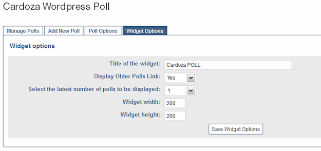 Cardoza WordPress Poll