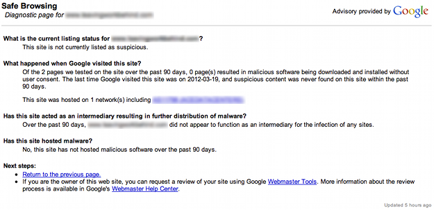 Google Malware Check