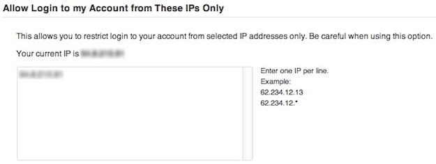 Login IP Restriction