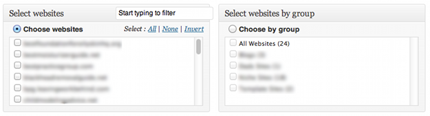 Select Websites