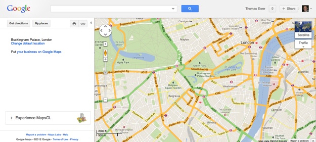 Google Maps (Desktop Display)