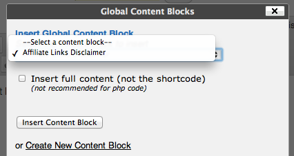 Insert Content Block