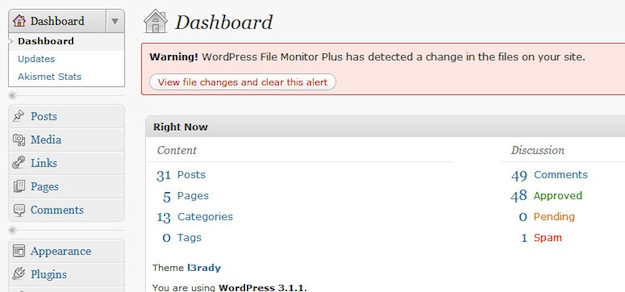 WordPress File Monitor