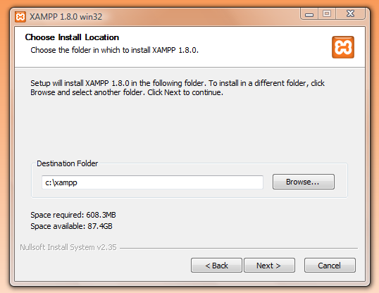 Install Xampp