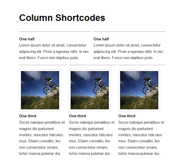 Column Shortcodes