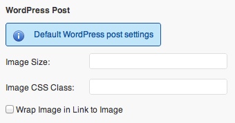 Instagrate to WordPress Settings