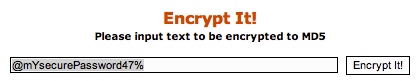 MD5 Encryption