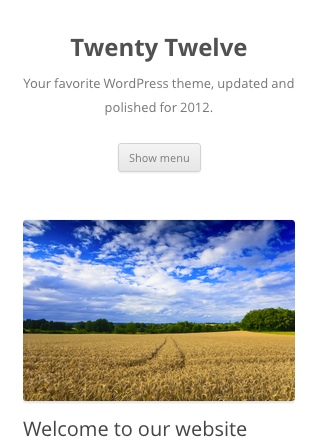 Twenty Twelve Responsiveness