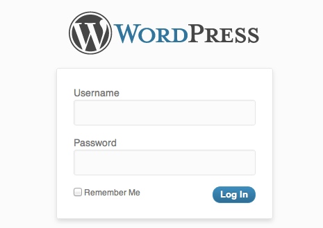 WordPress Login Screen