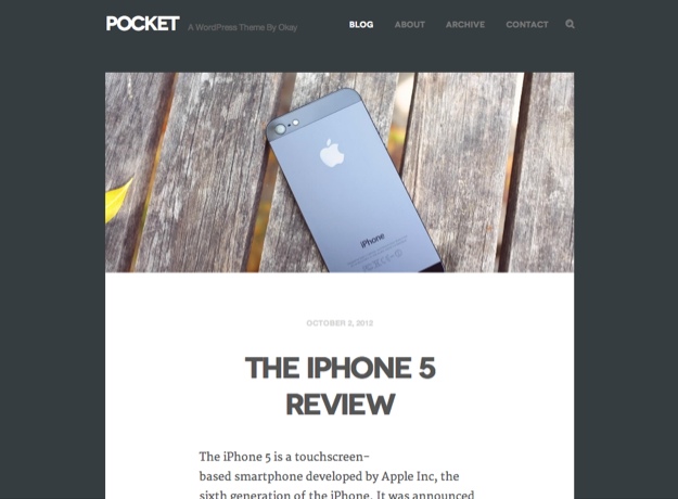 Pocket Personal WordPress Theme