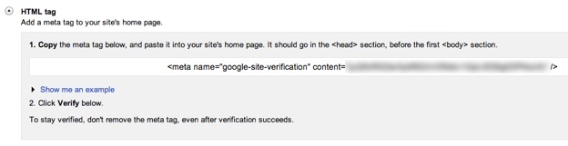 Verifying Your Site