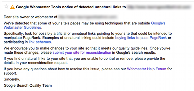 Unnatural Links Notice