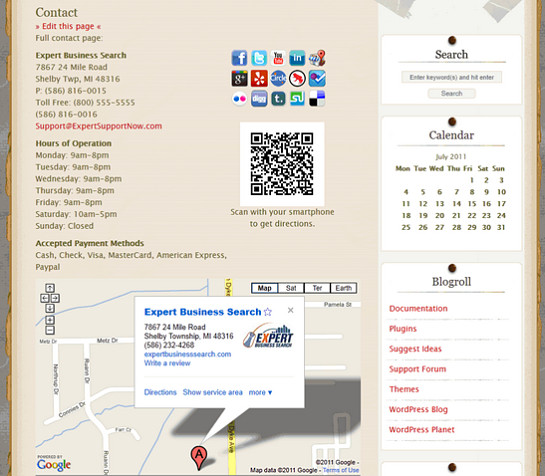 Local Search SEO Contact Page WordPress plugin.