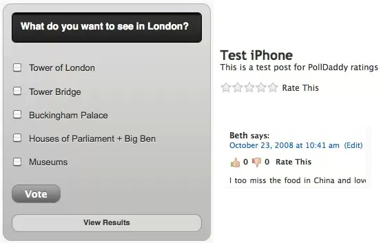 Polldaddy Polls and Ratings WordPress Plugin
