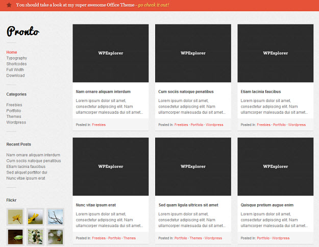 Pronto Free WordPress Theme