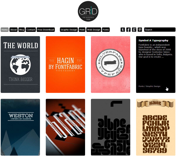 Grid Portfolio WordPress Theme