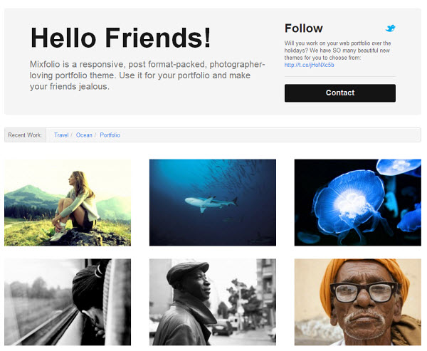 Mixfolio Portfolio WordPress Theme