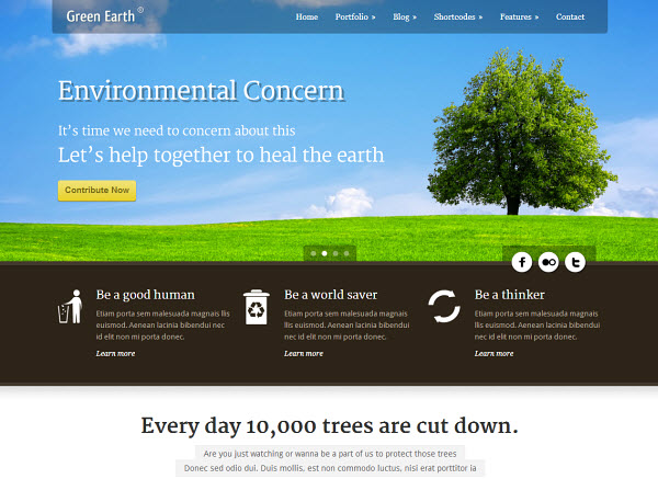 Green Earth WordPress Theme