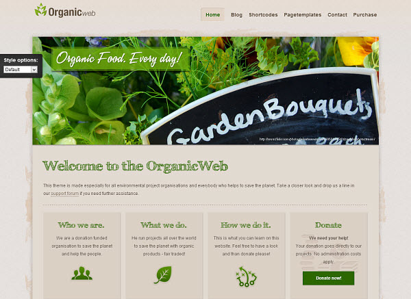 Organic Web WordPress Theme