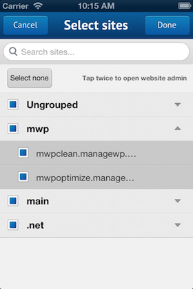 ManageWP iOS App