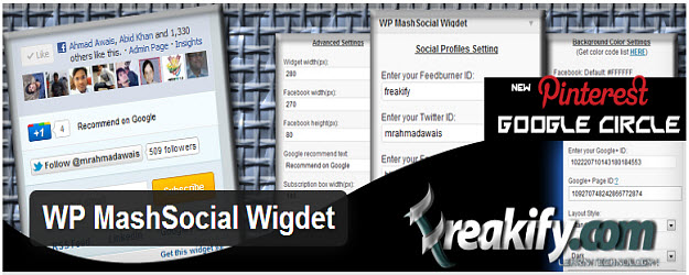 WP MashSocial Widget WordPress Plugin