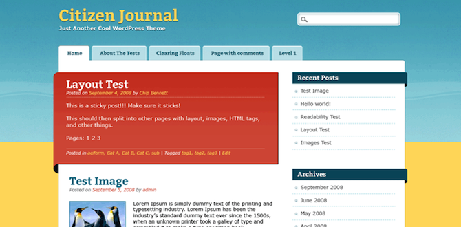Screenshot of Citizen Journal.