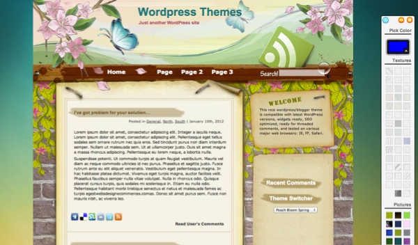 Peach Bloom Spring WordPress Theme