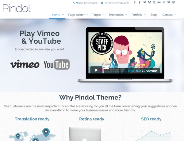 Pindol Corporate WordPress Theme