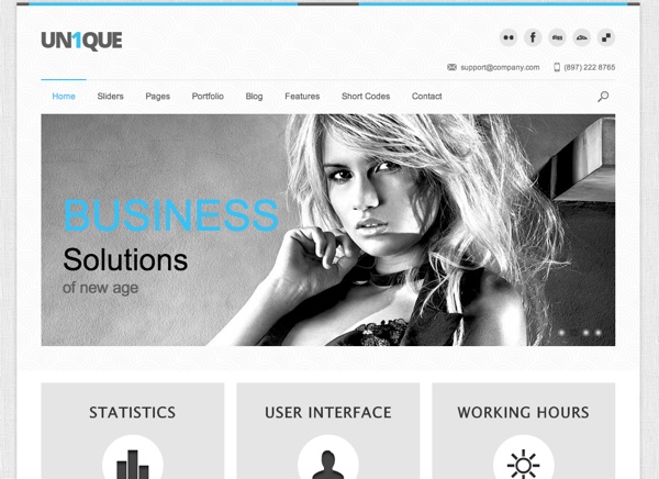 Unique Corporate WordPress Theme