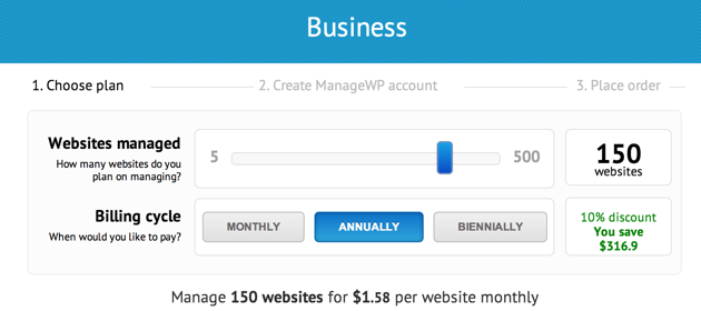 ManageWP Pricing