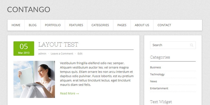 Contango WordPress Theme