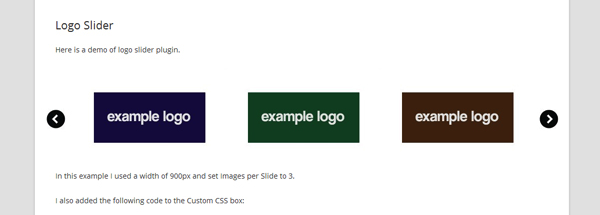 Logo Slider plugin screenshot.