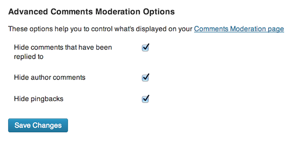 Advanced Comments Moderation