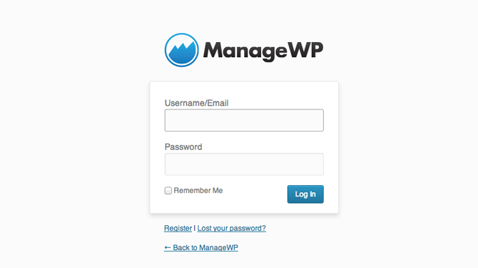 login page