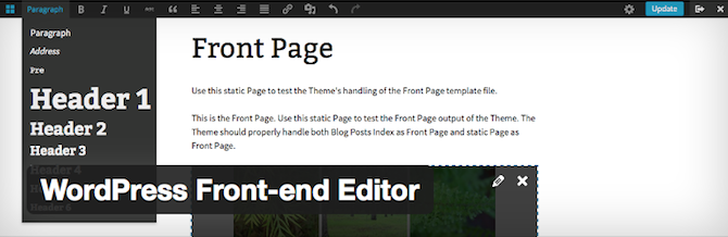 WordPress Front End Editor