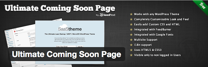 Ultimate Coming Soon Page