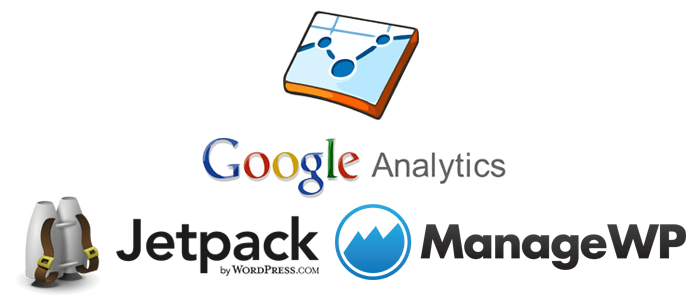 google-analytics-jetpack-managewp-logos