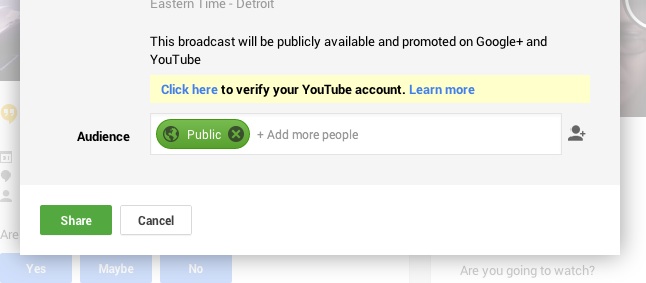 Verify YouTube