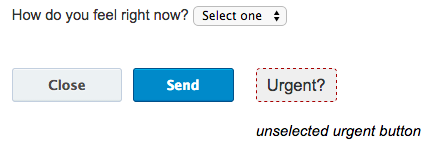 unselected urgent button