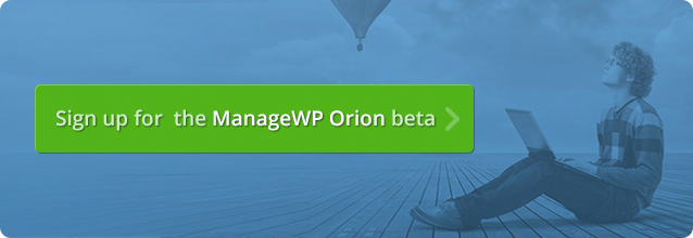 ManageWP Orion beta signup