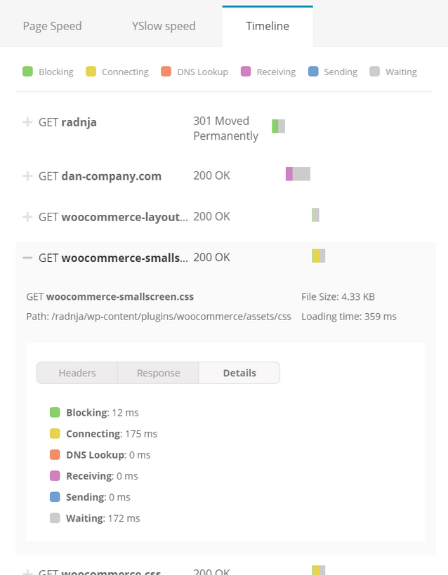 ManageWP Orion performance check timeline