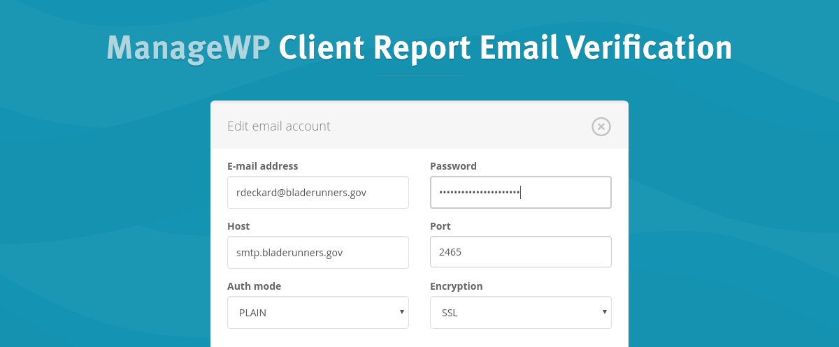 client report email verification