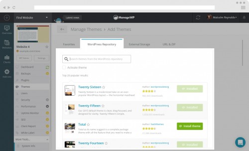 How To Install And Manage WordPress Plugins And Themes - ManageWP