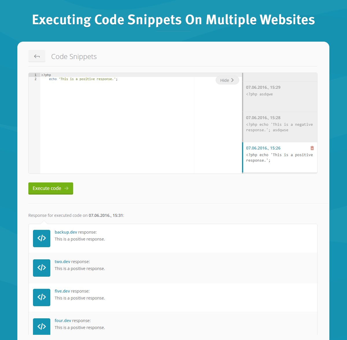 Code Snippets and Maintenance Mode Now in Orion - ManageWP