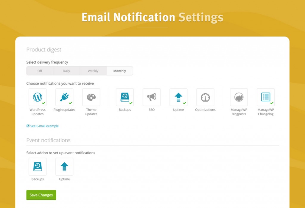 Email Notification Settings