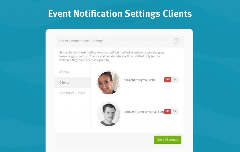 Event NotificationSettignsClients